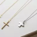 Pendentif croix classique - Croix grecque en or blanc 18 carats - 3