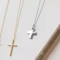 Pendentif croix classique - Croix grecque en or blanc 18 carats - 1