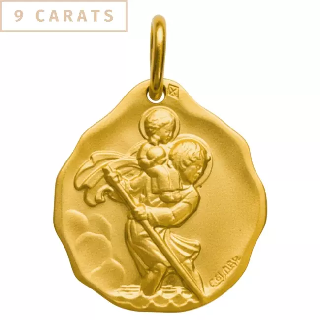 MEDAILLE SAINT CHRISTOPHE 22MM 9 CARATS