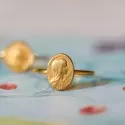 Bague - Bague médaille Vierge Ovale • or 9 carats - 1