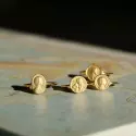 Bague - Bague médaille Vierge de profil • or 9 carats - 4