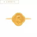 Bague - Bague médaille Vierge au voile • or 9 carats - 0