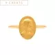 Bague médaille Vierge Ovale • or 9 carats
