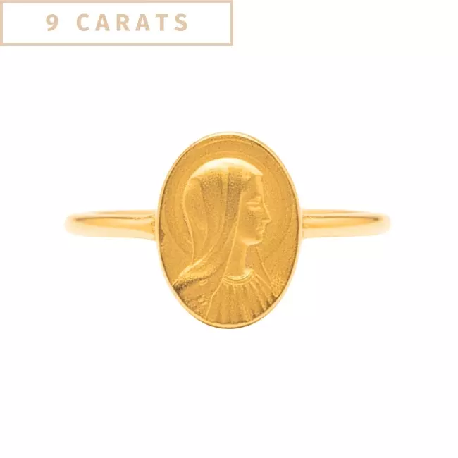 Bague Vierge Ovale • or 9 carats