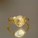 Bague - Bague médaille Vierge au voile • or 9 carats - 2