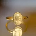 Bague - Bague médaille Vierge Ovale • or 9 carats - 4