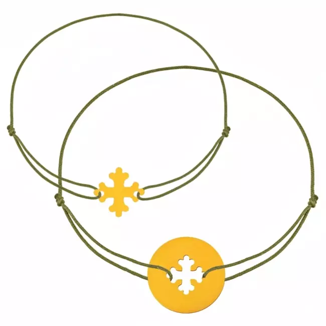 BRACELET SACRE COEUR 16MM ET 10MM OR JAUNE