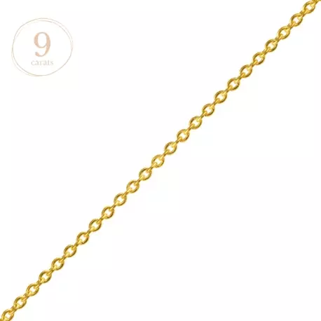 Chaine forçat ronde fine 45cm • Or 9 carats