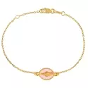 Médaille Miraculeuse - Bracelet maille • Médaille Miraculeuse rose clair - 0