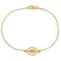 Médaille Miraculeuse - Bracelet maille • Médaille Miraculeuse blanche - 0