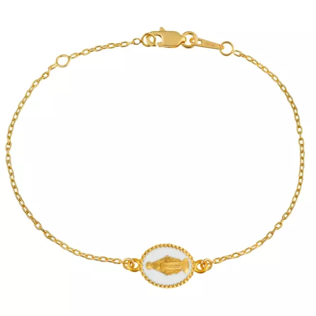 Bracelet • Médaille Miraculeuse blanc