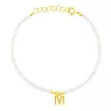 Collection bijoux initiale - Bracelet perles fines • Initiale or - 0