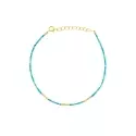 Bracelet - Bracelet Nina • Turquoises et perles or - 0