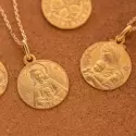 Médaille de baptême - Médaille Notre Dame des tout petits 16mm • Or 9 carats - 4
