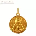 Médaille de baptême - Médaille Notre Dame des tout petits 16mm • Or 9 carats - 0
