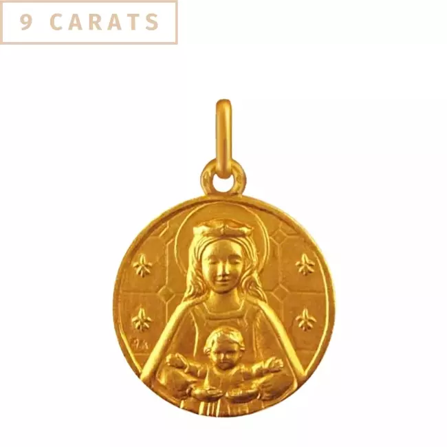 Médaille Notre Dame des tout petits 16mm • Or 9 carats