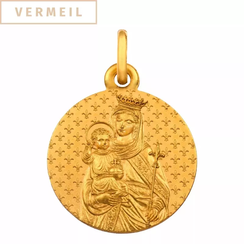 Médaille Vierge à l'Enfant - Médaille Notre Dame de France • Vermeil
