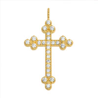 Croix trilobée or et diamants