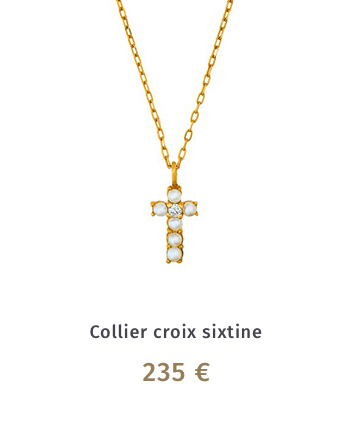Collier croix sixtine