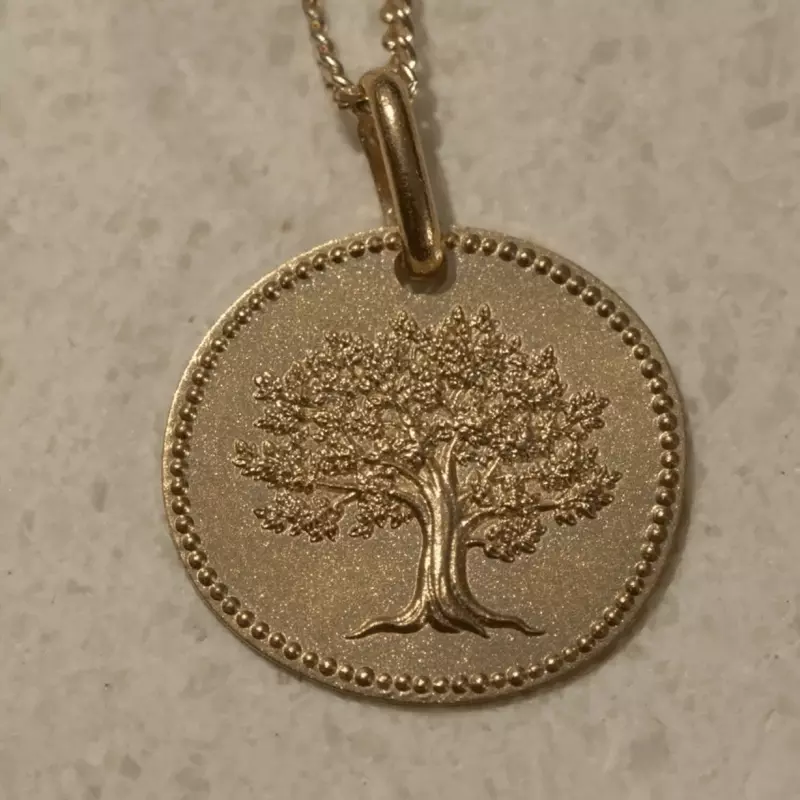 MEDAILLE GALET ARBRE DE VIE 16MM