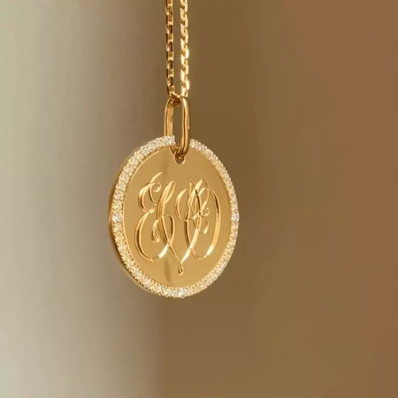 Joaillerie - Médaille jeton tour diamants 20mm - 6